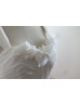 Ruffled Sweetheart Neck Ivory Pleated Chiffon Beach Wedding Dress